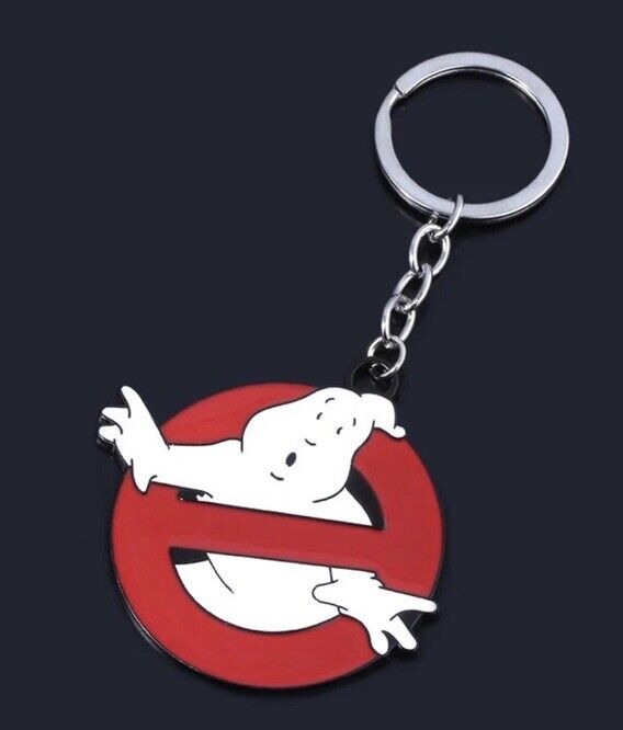 Ghostbusters Logo Keychain Rubber Slimer Paranormal Ghost Keyring Key gift bag - SOScollectible