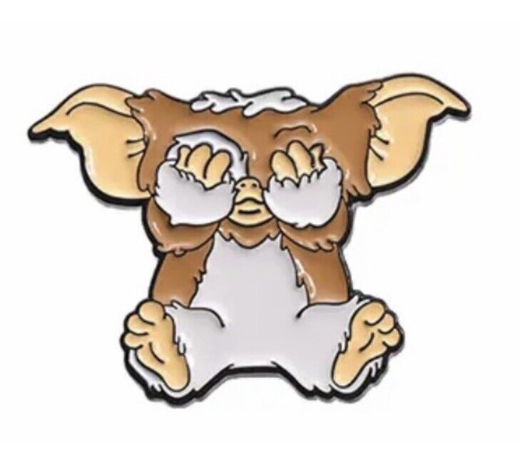 Gremlins Gizmo Cover Your Eyes Metal Enamel Pin Badge Horror Cute Gift bag - SOScollectible