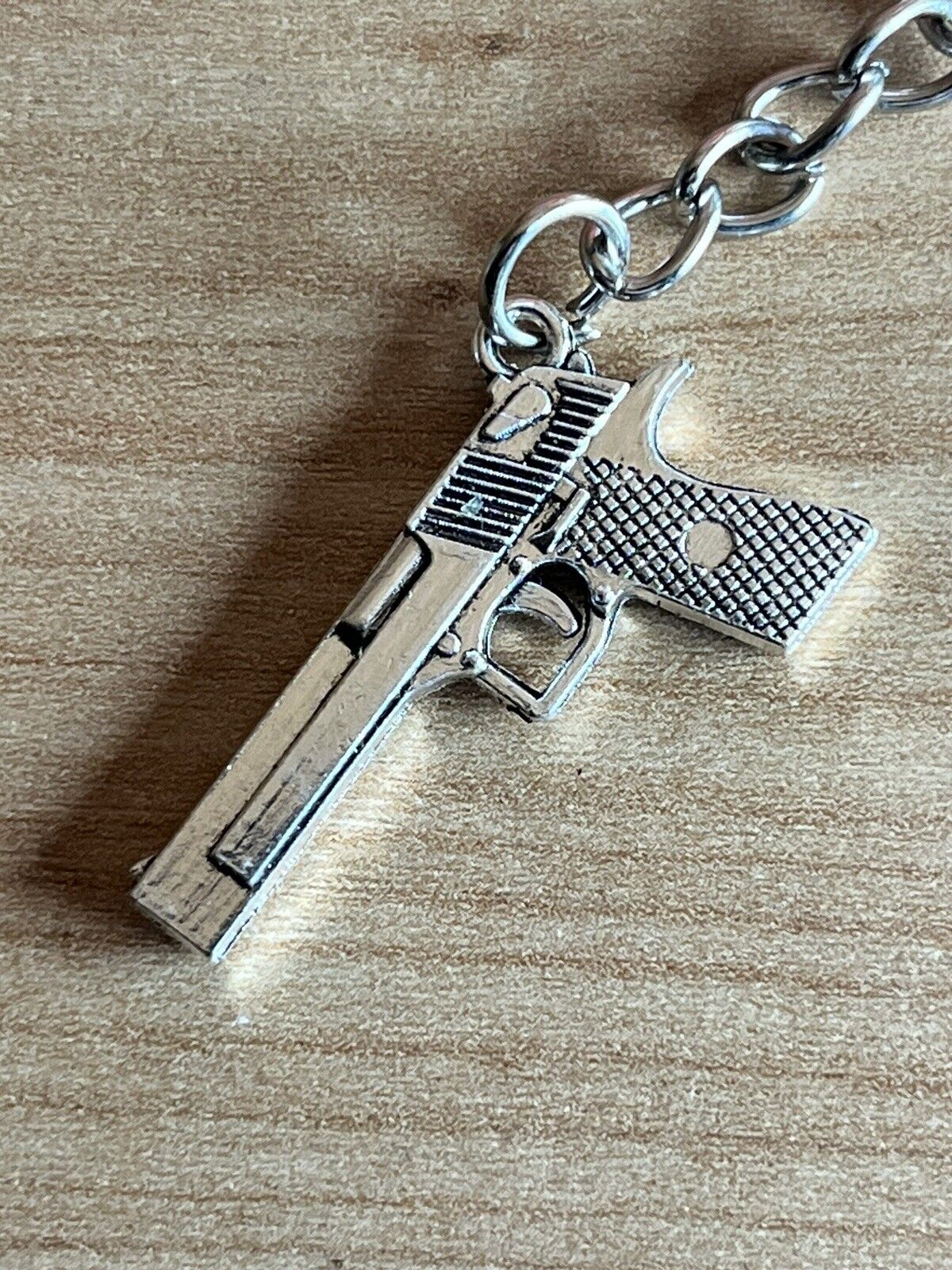 Gun Revolver Keyring Key Ring Handgun Cowboy Gangster 10 To Collect Colt - SOScollectible