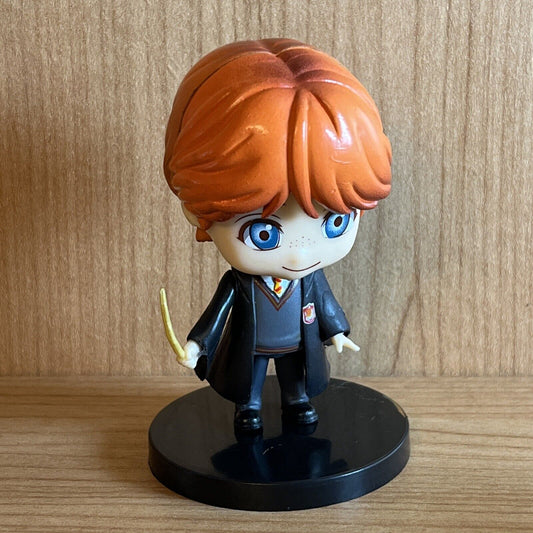 HARRY POTTER Ron Weasley 8cm VINYL FIGURE NEW With Stand Wand gift box - SOScollectible