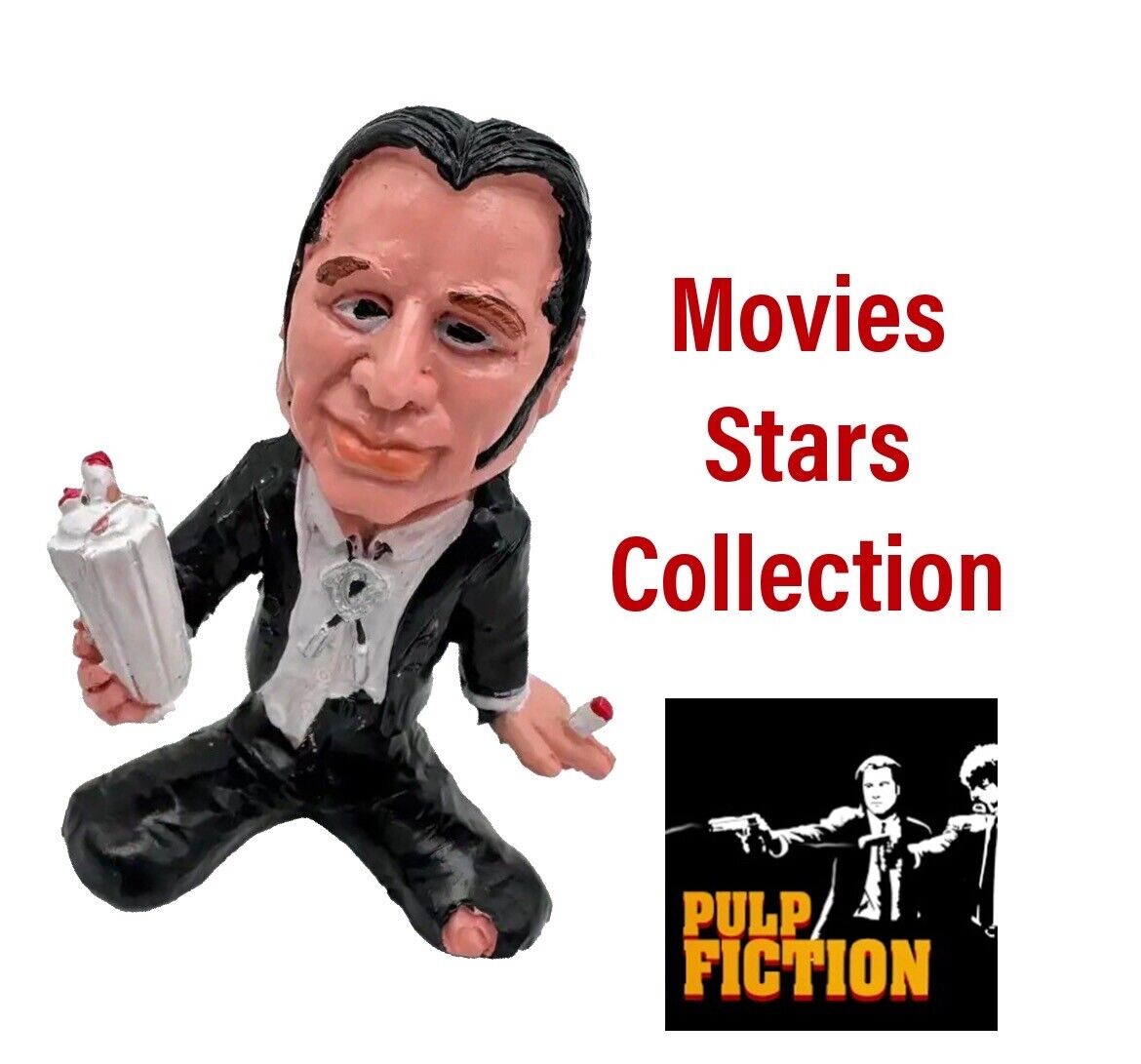 Hollywood Movie Star Collection John Travolta Pulp Fiction Tarantino 🇬🇧 10cm - SOScollectible