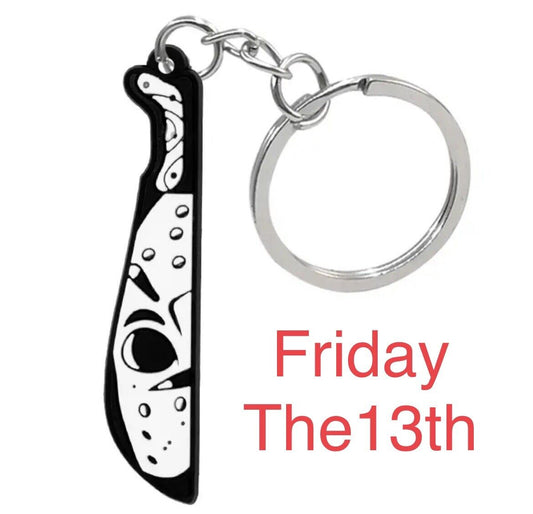 Jason Friday 13th Halloween Knife Shaped Key Ring Keychain Horror Gift 🇬🇧 - SOScollectible