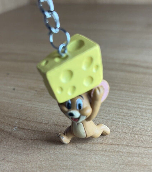 Jerry Carry CHEESE Tom & Jerry 3D Keyring Keychain Cartoon Cat Mouse gift bag - SOScollectible