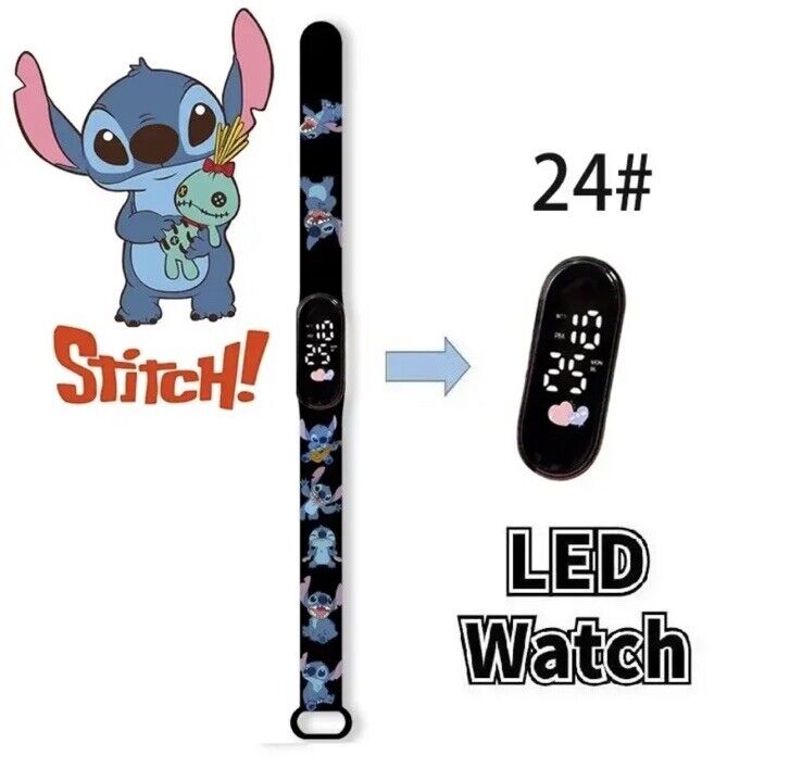 Kids Watch LED Gifts Black Stitch Anime Digital Children's Cartoon Sport Watch - SOScollectible