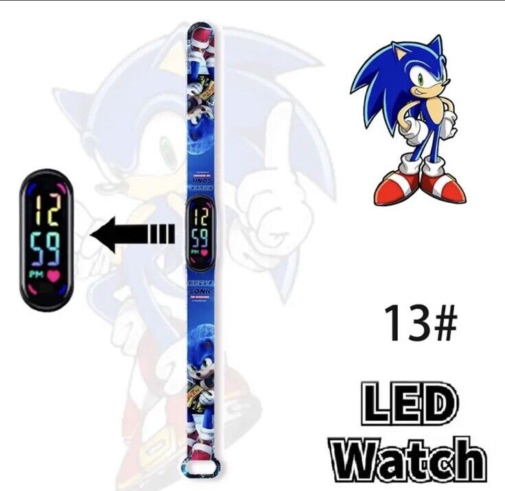 Kids Watch LED Gifts Sonic Shadow Anime Digital Children's Cartoon Sport Watch - SOScollectible