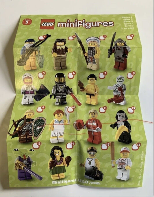 LEGO Series 3 Mini figures 8683 - Original Checklist From Lego Collection - SOScollectible