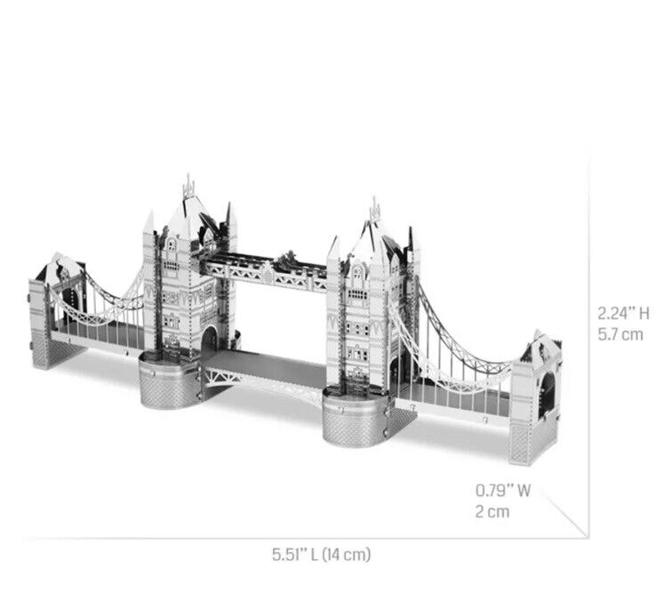 London Tower Bridge 3D DIY Metal Jigsaw Puzzle Creative Children Educational - SOScollectible