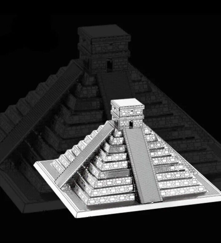 Metal Model Mayan Pyramid 3D Laser Cut Sheet Metal Model DIY Kit Hobby Gift - SOScollectible