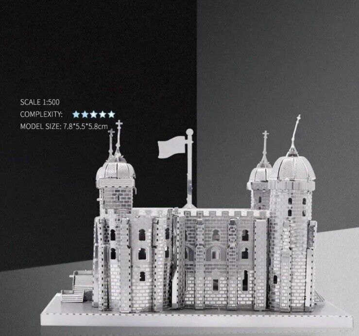 Metal Model Tower of London 3D Laser Cut Sheet Metal DIY Kit Hobby Gift 🇬🇧 - SOScollectible