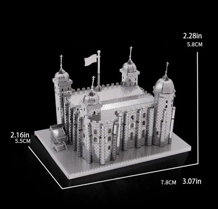 Metal Model Tower of London 3D Laser Cut Sheet Metal DIY Kit Hobby Gift 🇬🇧 - SOScollectible