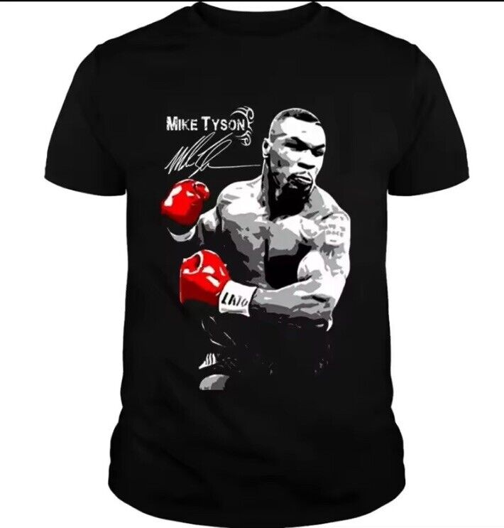 MIKE TYSON T - SHIRT, Mens Boxing Autograph Tee Training Boxer MMA Catskill Iron - SOScollectible