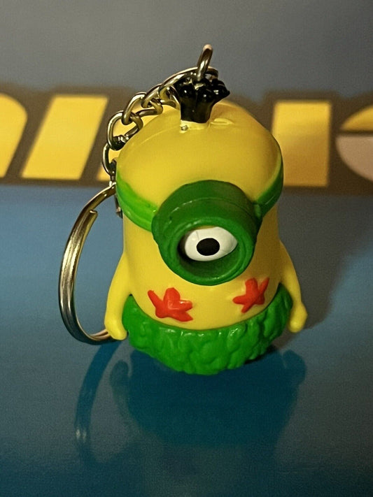 Minions Hula Skirt Despicable Kevin Stuart Bob Keyring Gift bag Keychain Key - SOScollectible