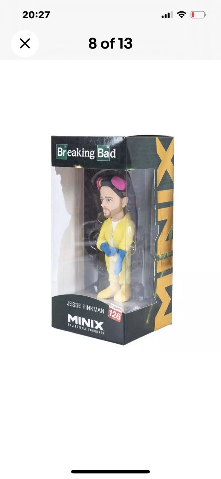 MINIX Breaking Bad Jesse Pinkman Vinyl Figure Cult Tv Meth Suit In Stk This Wk - SOScollectible