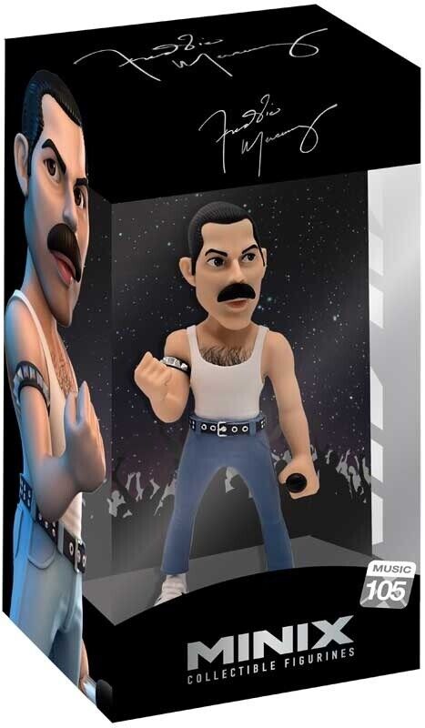 Minix Signature Queen Freddy Mercury Collectible Figure 12cm Boxed Ltd Vinyl - SOScollectible