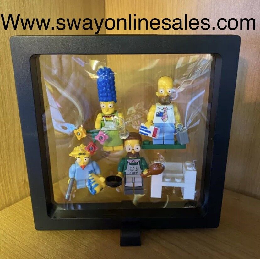 Mounted Brick Art Figures The Simpsons Bbq Scene - SOScollectible