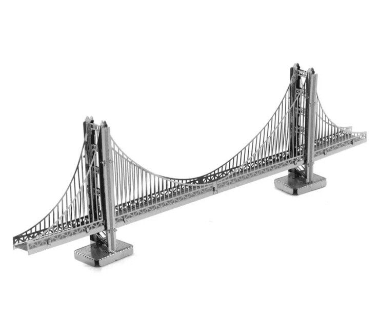 New 3D Metal Model Puzzle Golden Gate Bridge Laser Cut Steel Model Kit DIY Toys - SOScollectible