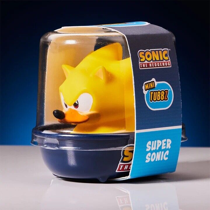 NEW MINI TUBBZ DUCK SONIC THE HEDGEHOG - Super Sonic - New Collect Set Gift - SOScollectible