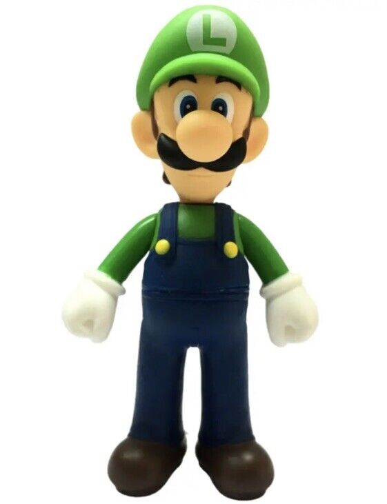 Nintendo Super Mario - LUIGI - 12 cm Toy Figurine Doll Hard Plastic New - SOScollectible