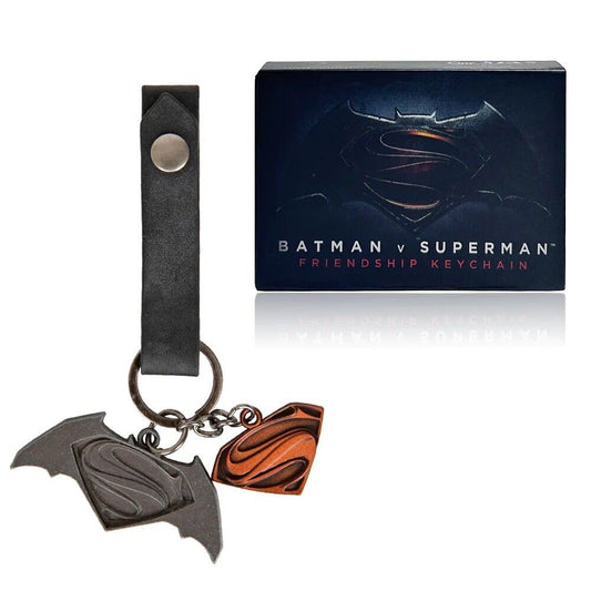 OFFICIAL BATMAN Vs SUPERMAN MOVIE METAL KEYCHAIN KEY RING By QMX BRAND Gift box - SOScollectible