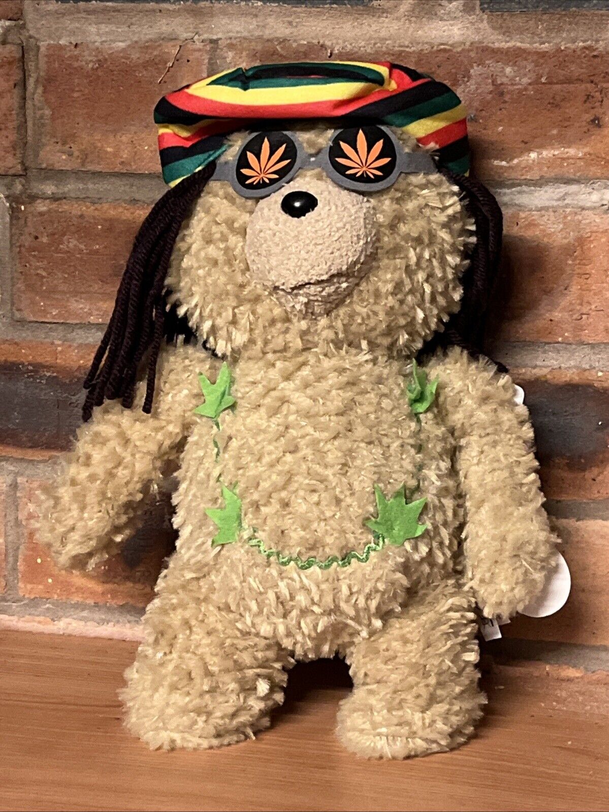 Official Rastafarian Rasta Talking Ted Bear Soft Toy 12in 31cm Brand New Gift - SOScollectible