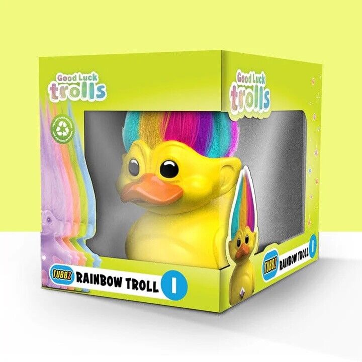 Official Tubbz Trolls Rainbow Troll TUBBZ Cosplay Duck Collect Set Boxed - SOScollectible