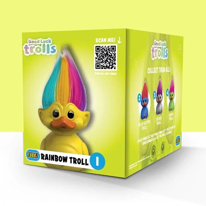 Official Tubbz Trolls Rainbow Troll TUBBZ Cosplay Duck Collect Set Boxed - SOScollectible