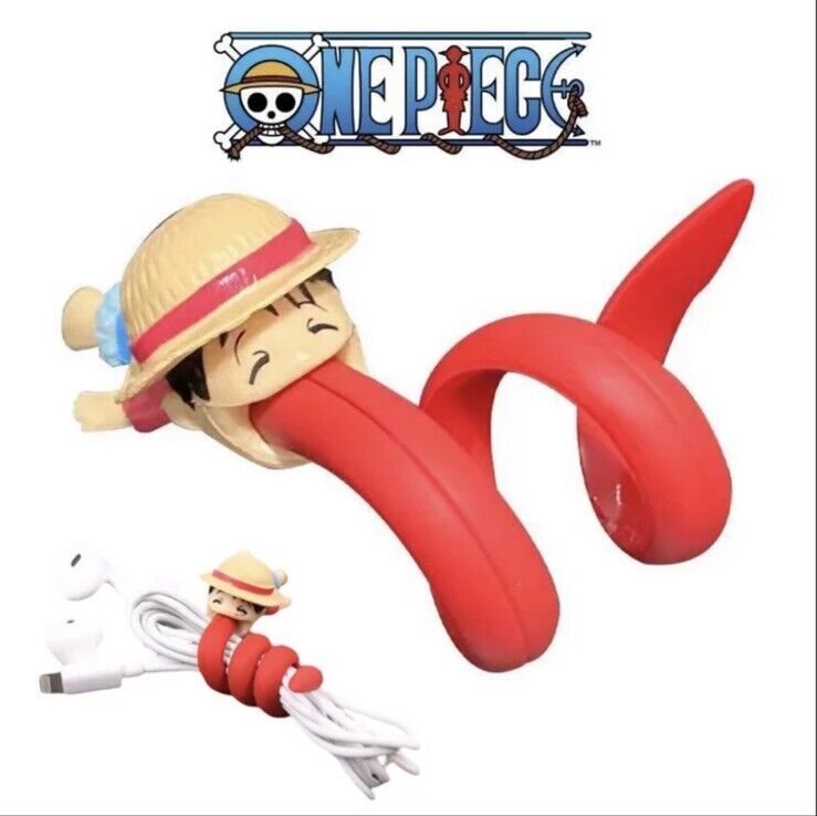 One Piece Luffy tongue Cable Tidy Tie For Phone Chargers Headphones Xmas Gift - SOScollectible