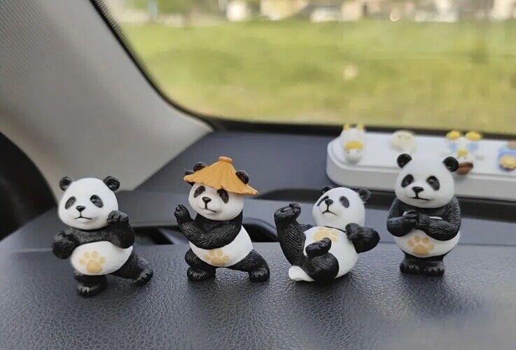 Panda Kung Fu 4 Piece Cartoon Figure Toy Model Decorative Set PVC gift bag - SOScollectible