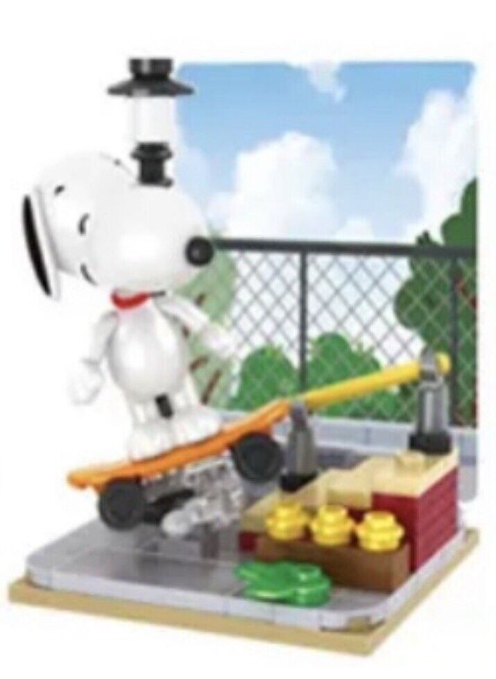 PEANUTS Snoopy Block Brick ‘ Skateboard Grind ‘ Mini Figure Blind Box Collect - SOScollectible