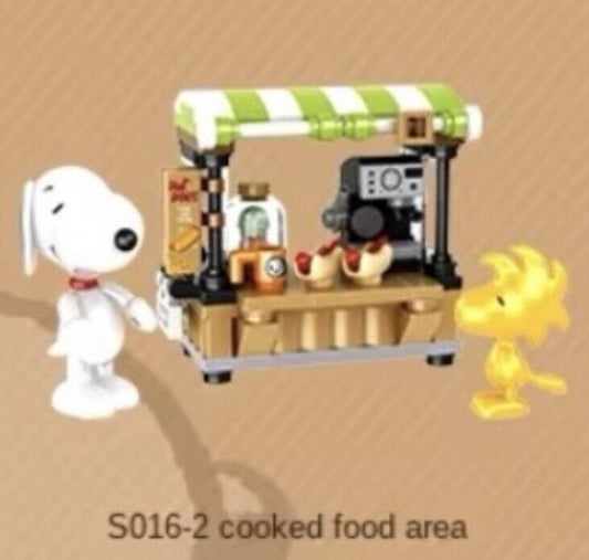 Peanuts Snoopy Supermarket Blocks box ‘ Food Area ‘ 8 To Collect Set Gift - SOScollectible