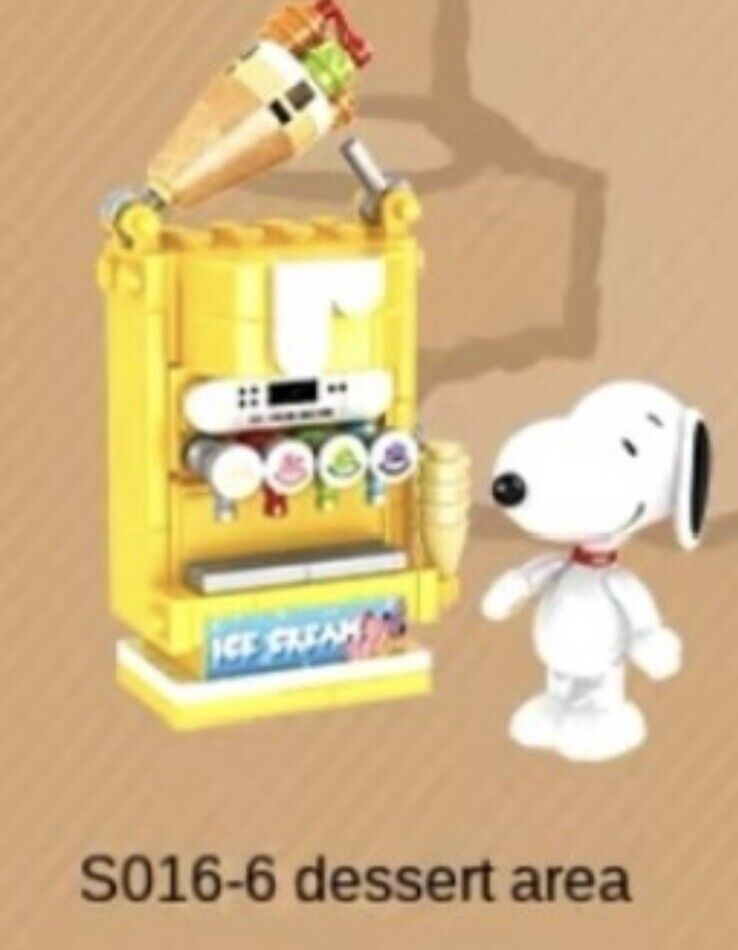 Peanuts Snoopy Supermarket Blocks box ‘ Ice Cream Bar ‘ 8 To Collect Set Gift - SOScollectible