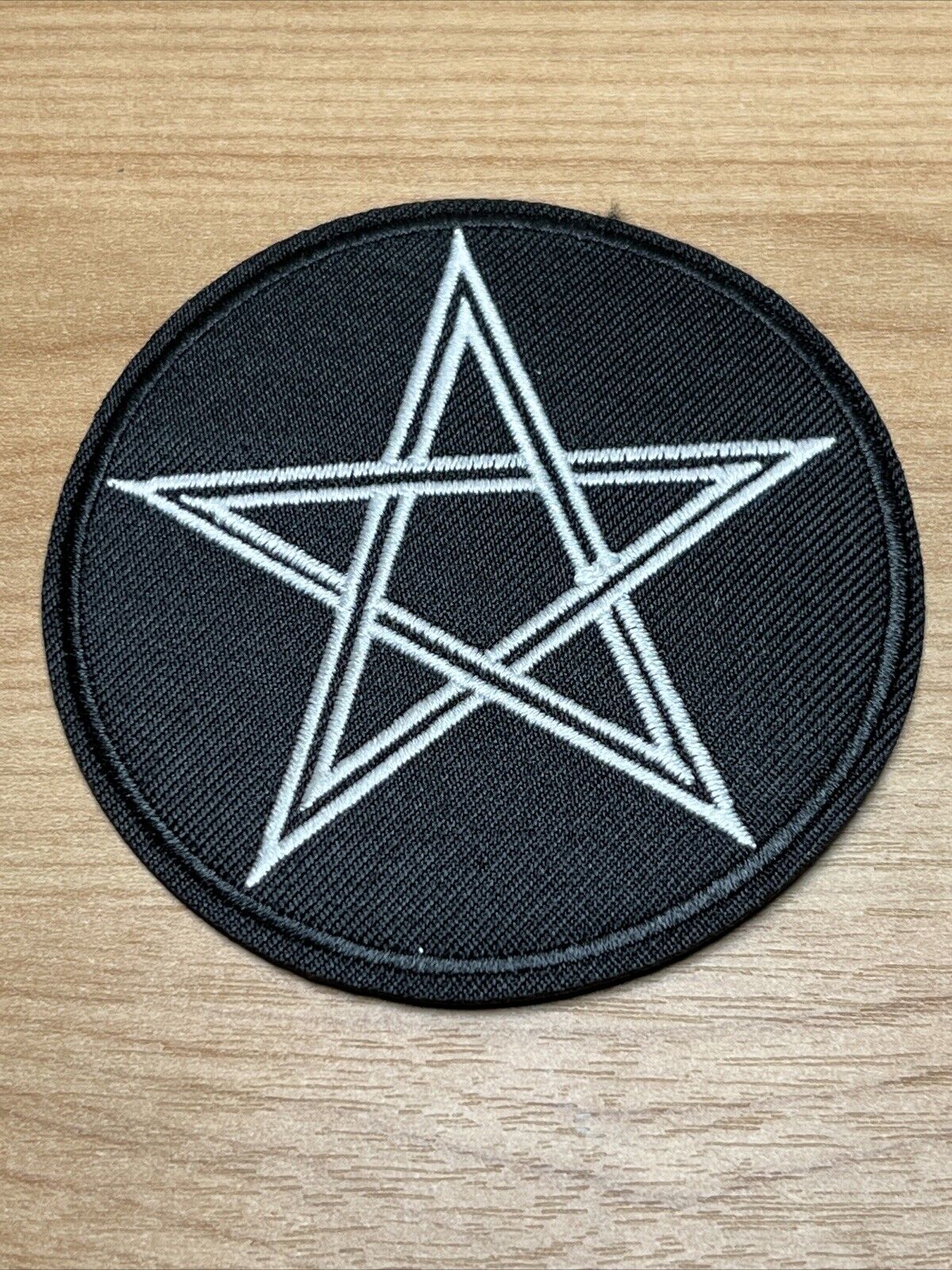 Pentagram Star Patch Halloween Biker Embroidered Iron Sew On Heavy Metal Goth - SOScollectible