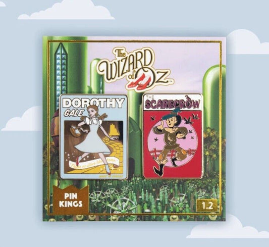 Pin Kings Official Wizard Of Oz Enamel Pin Badge Set 1.2 Dorothy Scarecrow - SOScollectible