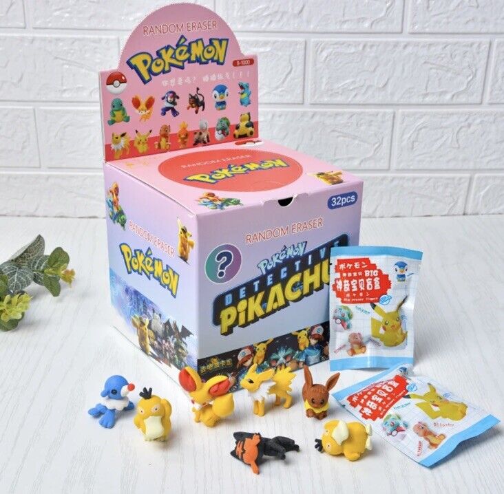 Pokemon eraser X1 blind bag Buy 2 Get 1 Free kids party bag gift Pikachu 🇬🇧 - SOScollectible