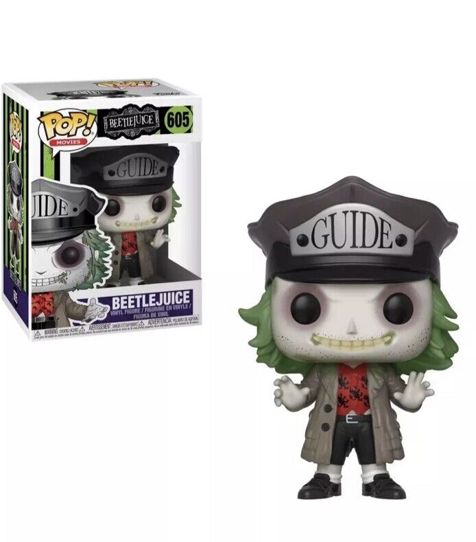 POP MOVIES BEETLEJUICE TOUR GUIDE POP VINYL FIGURE FUNKO 605 In Stock Horror - SOScollectible