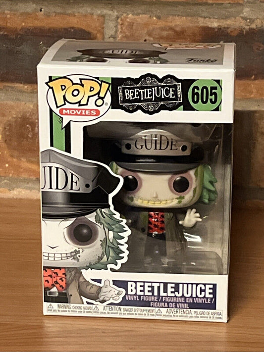 POP MOVIES BEETLEJUICE TOUR GUIDE POP VINYL FIGURE FUNKO 605 In Stock Horror - SOScollectible