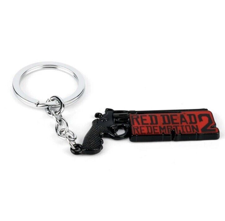 Red Dead Redemption II Revolver Gun Keyring Key GTA Rockstar Chain 🇬🇧 Gift bag - SOScollectible