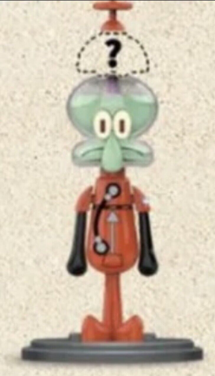 Red Jumpsuit Squidward - Spongebob Flying Brain Brick Series Blind Box Figure - SOScollectible