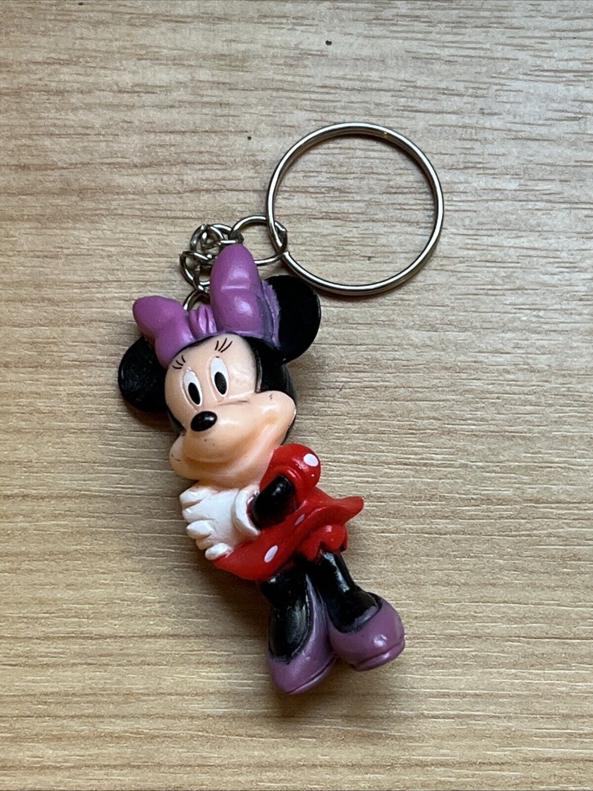 Red Minnie Mouse Disney Keyring Keychain Pendant Bag 3D keyring Xmas Gift bag - SOScollectible