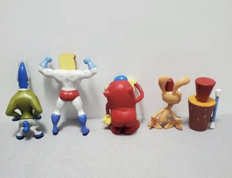 Ren and Stimpy Set Of 5 Figures Cult Cartoon Tv Gift - SOScollectible