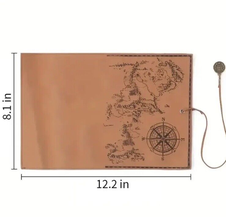 Retro Indiana Treasure Map Pencil Cases Luxury Rolls Leather Pen Bag Pouch - SOScollectible