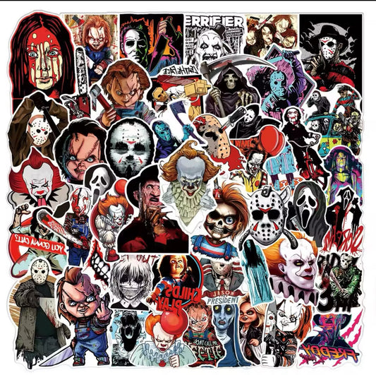 50X Horror Films Vinyl Graffiti Sticker Bomb Skate Terrifier Chucky It