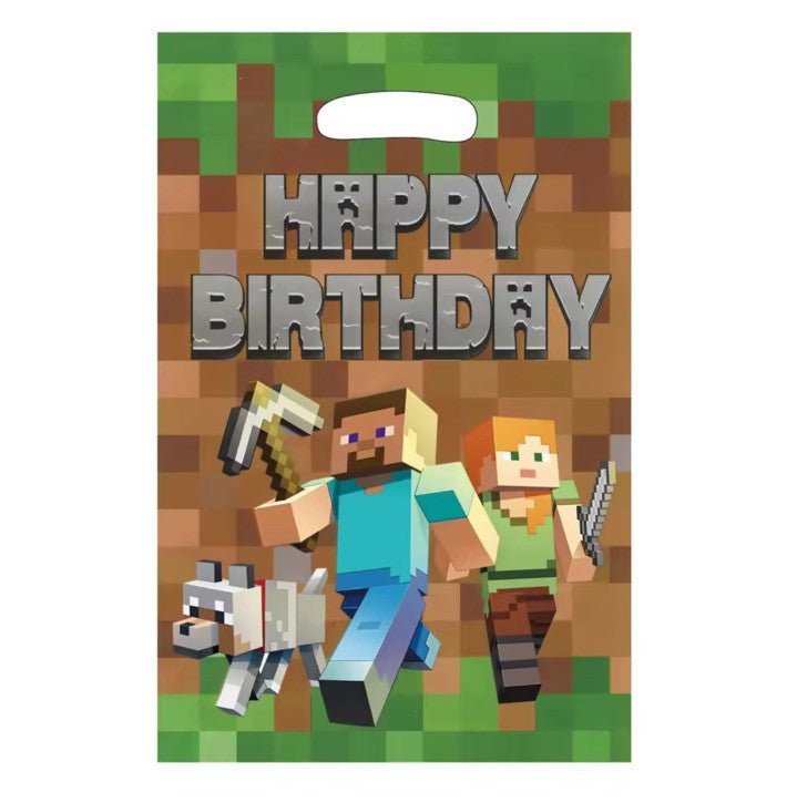 10x Minecraft Character Loot Bags/Party Bags, Kids Party, Birthday Party