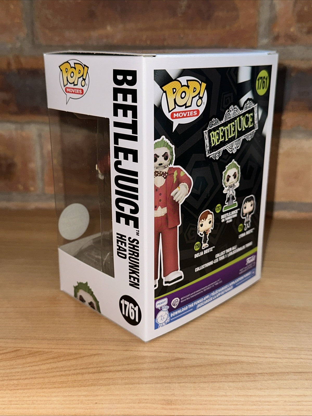 Beetlejuice Shrunken Head Funko Pop! Vinyl Figure #1761 Cult Movie In Stk