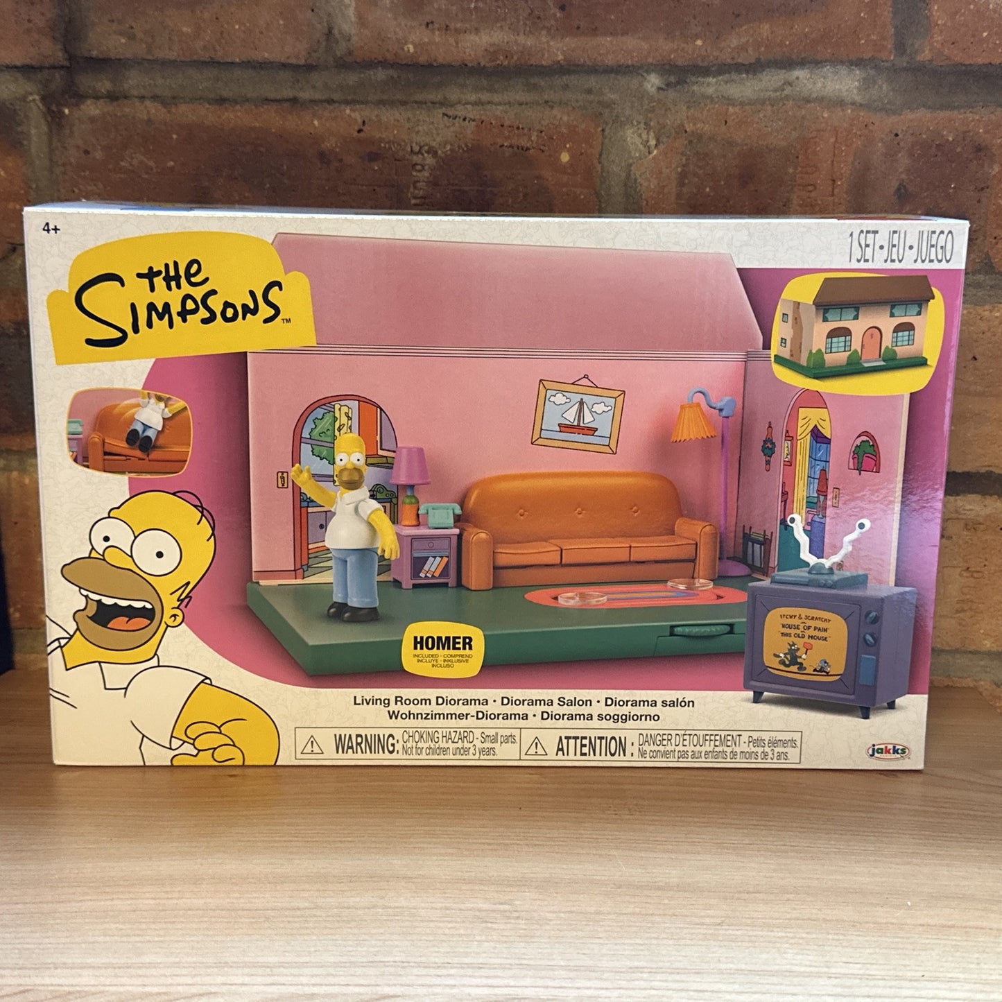 Jakks The Simpsons Action Figures, Living Room Diorama House Playset - In Stock