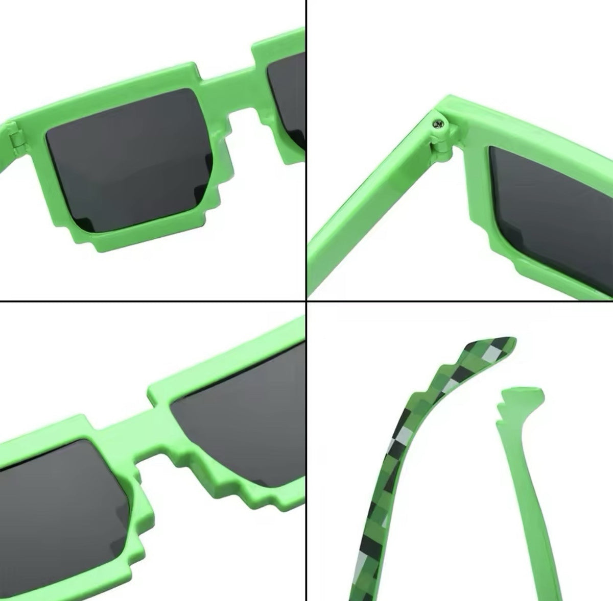 Fashion Sunglasses Green Game Minecraft  Square Glasses gift beach Summer2