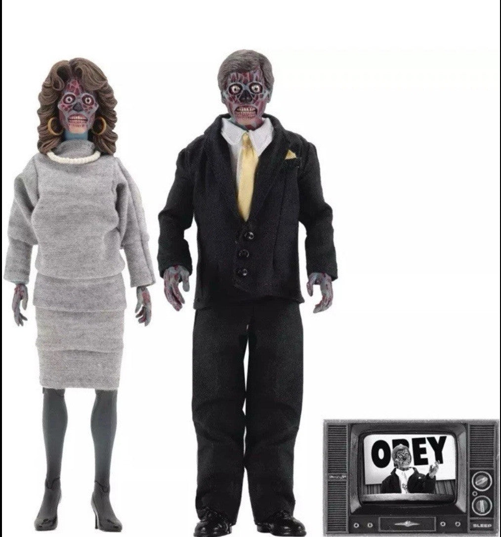 NECA John Carpenter THEY LIVE Retro Figure 2-Pack Aliens They Live In Stk Now