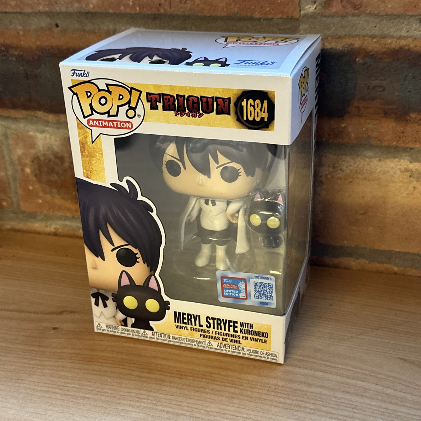 FUNKO POP: TRIGUN - MERYL STRYFE W/KURONEKO NY24 EXC Comic Con Sticker