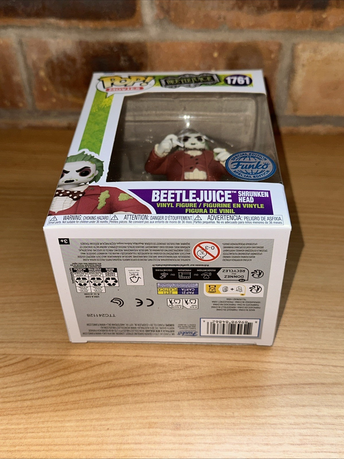 Beetlejuice Shrunken Head Funko Pop! Vinyl Figure #1761 Cult Movie In Stk
