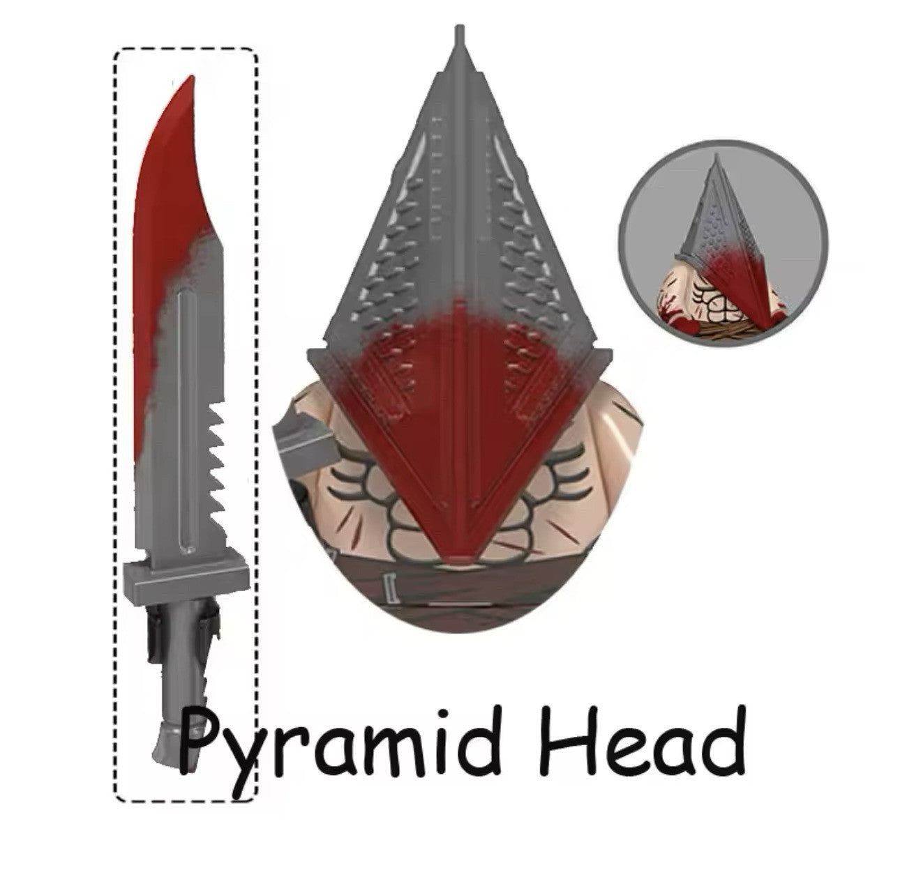Brick Minifigure Horror Freddy Myers Alien Lector Pyramid Head Regan billy Art